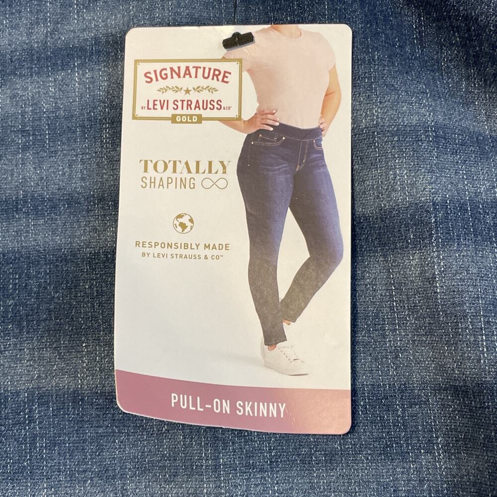Signature by Levi Strauss Gold Women's Jeans Pull On Skinny Blue Size 26W L32 - Picture 6 of 15
